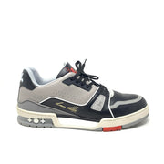 Louis Vuitton 2019 LV Trainer Sneaker Mens Virgil Abloh Black Gray Consignment Shop From Runway With Love