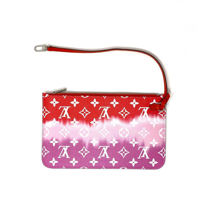 Louis Vuitton Escale Monogram Giant Neverfull Pochette Rouge Red tie Dye
