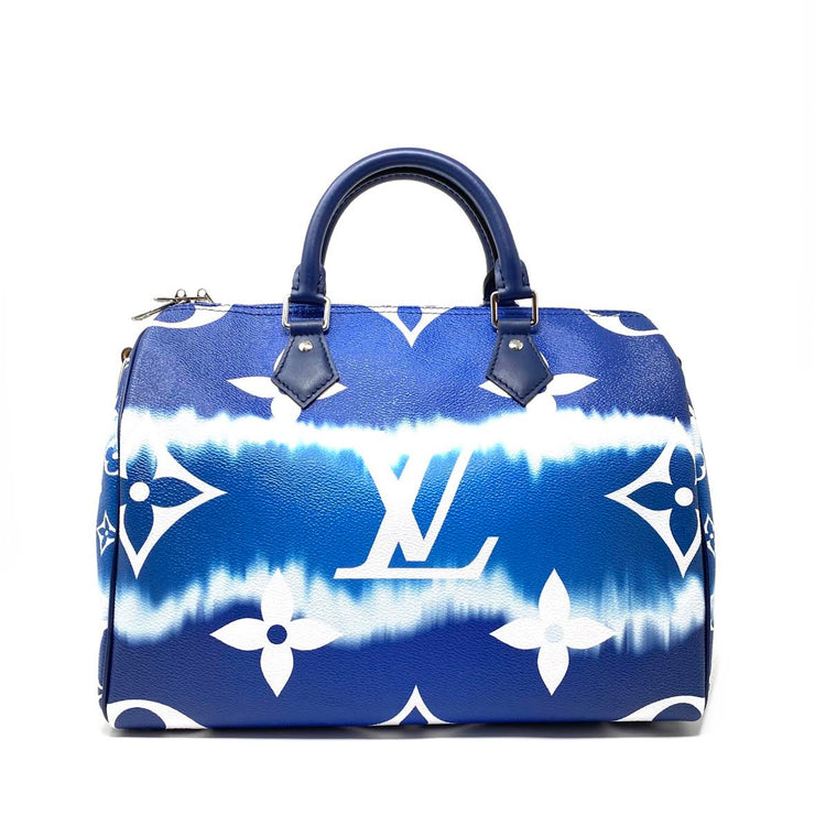 Louis Vuitton Escale Speedy Bandouliere 30 Blue Tie Dye Limited Edition Consignment Shop From Runway With Love