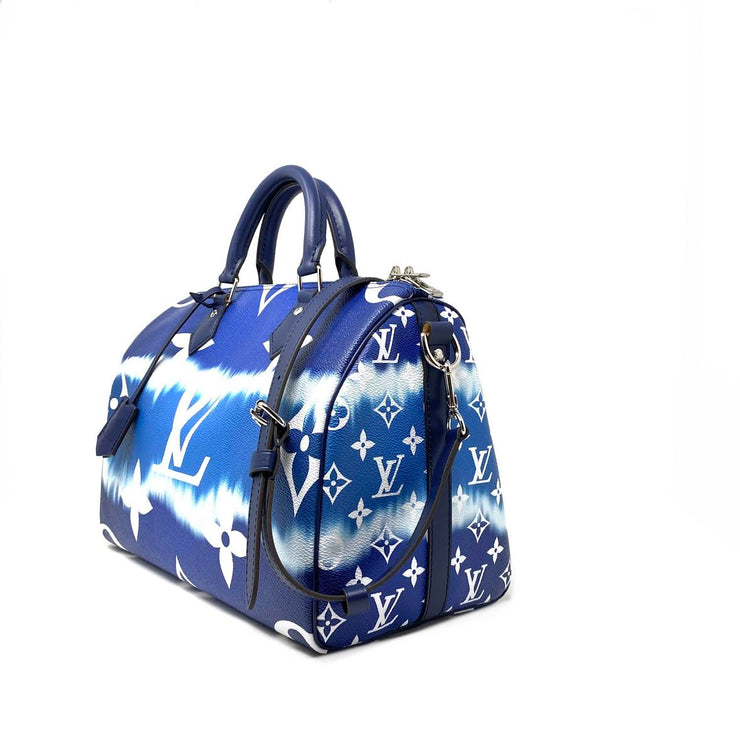 Louis Vuitton Escale Speedy Bandouliere 30 Blue Tie Dye Limited Edition Consignment Shop From Runway With Love