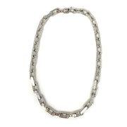 Louis Vuitton Monogram Chain Necklace Silver/Orange