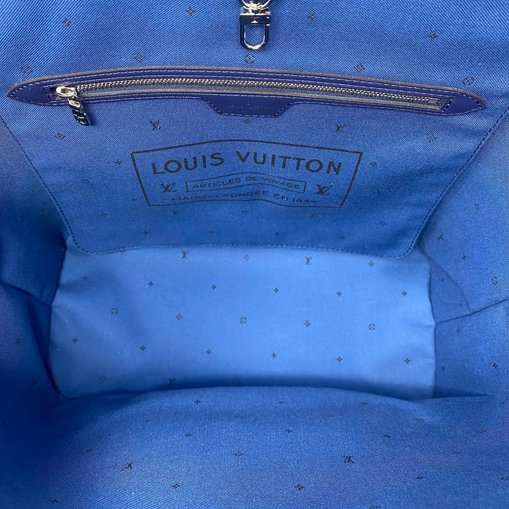 Louis Vuitton Blue Tie Dye Giant Monogram Escale Neverfull MM Tote