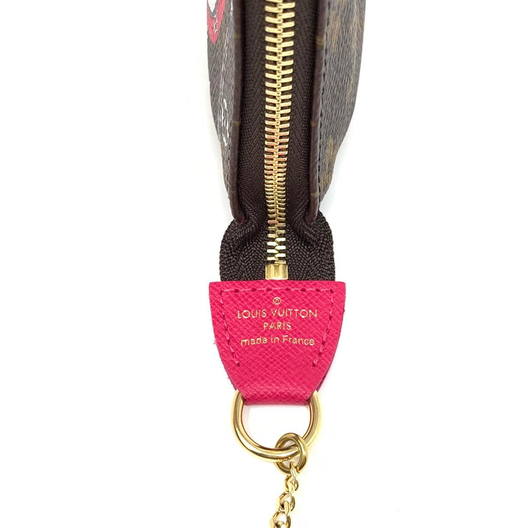 Louis Vuitton Mini Pochette Accessoires Monogram Vivienne Fuchsia Pink for  Women