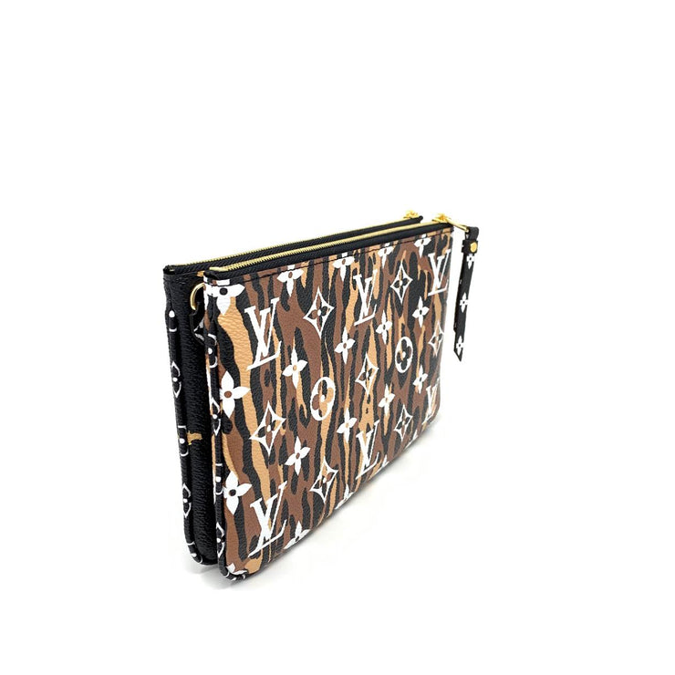 Louis Vuitton Jungle Pochette Double Zip Crossbody bag leopard