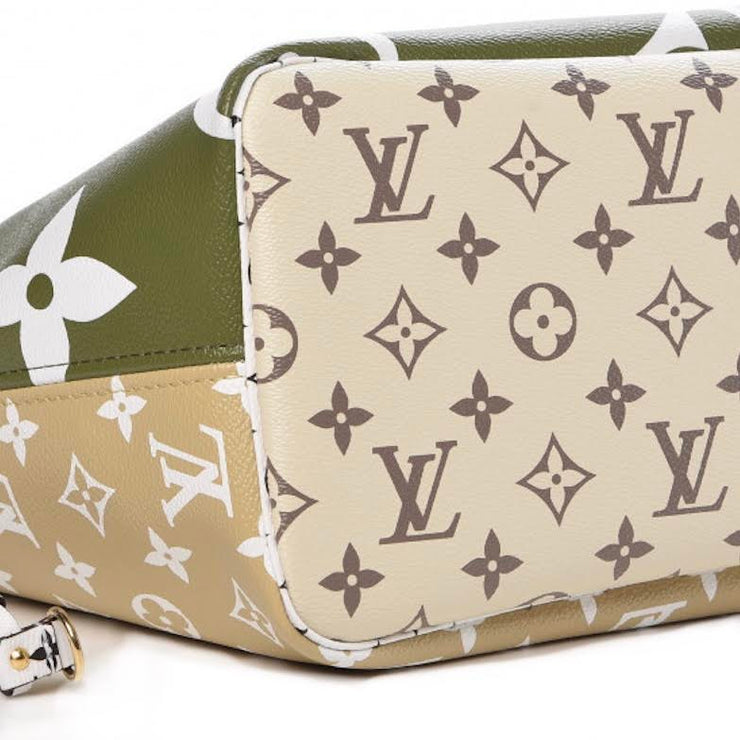 Louis Vuitton Neverfull Monogram Giant (Without Pouch) MM Khaki Green/Beige  Lining in Coated Canvas with Gold-tone - US