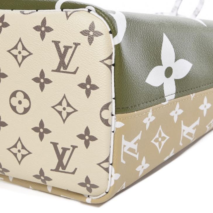 Louis Vuitton Neverfull Monogram Giant MM Khaki Green/Beige Lining