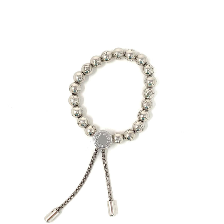 Louis Vuitton Monogram Beads Bracelet, Silver