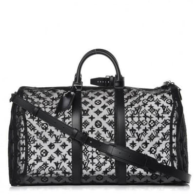 Louis Vuitton Monogram See Through Keepall Bandouliere 50 Black Designer Consignment Virgil Abloh From Runway With Love