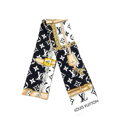 Louis Vuitton Monogram Confidential Baneau Silk Twilly Consignment Shop From Runway With Love