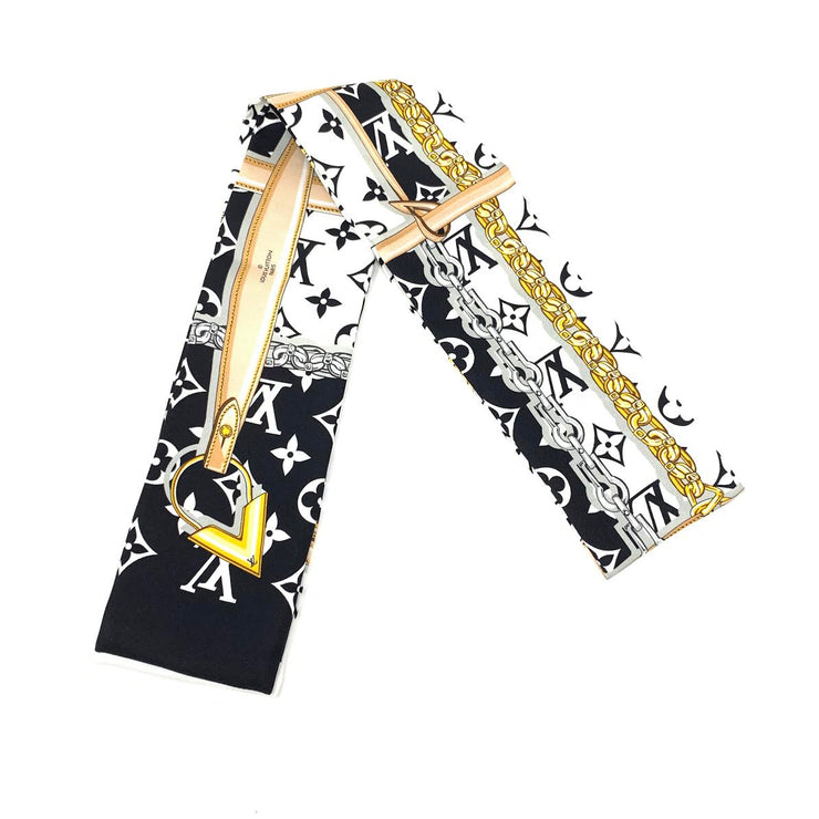 Louis Vuitton Monogram Confidential Baneau Silk Twilly Consignment Shop From Runway With Love