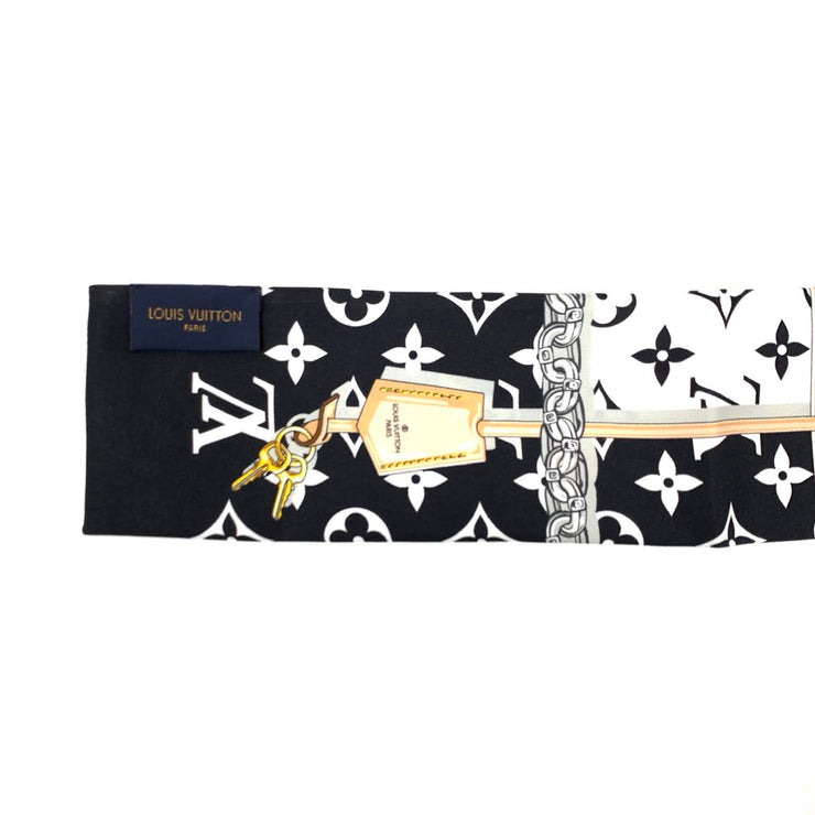 Louis Vuitton Monogram Confidential Baneau Silk Twilly Consignment Shop From Runway With Love