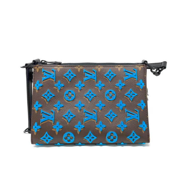 Louis Vuitton Triangle Messenger Monogram Taurillon Turquoise in