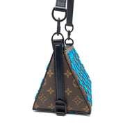 LOUIS VUITTON Triangle Messenger Shoulder Bag M45078 Monogram canvas  Turquoise
