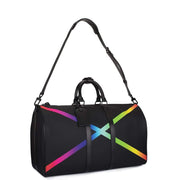 LOUIS VUITTON Taiga Rainbow Keepall Bandouliere 50 Black 490260