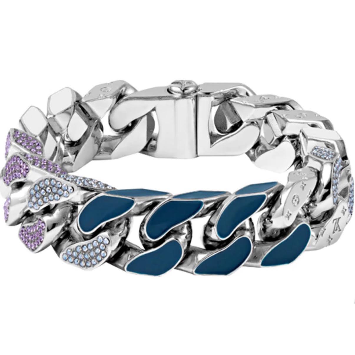 Louis Vuitton Chain links patches bracelet (BRACCIALE LV CHAIN LINKS,  M00305)