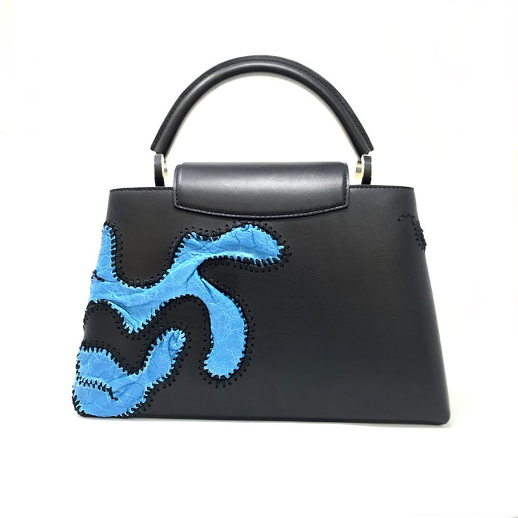 Louis Vuitton ArtyCapucines Nicholas Hlobo PM Black/Blue in  Calfskin/Lambskin Leather with Silver-tone - US