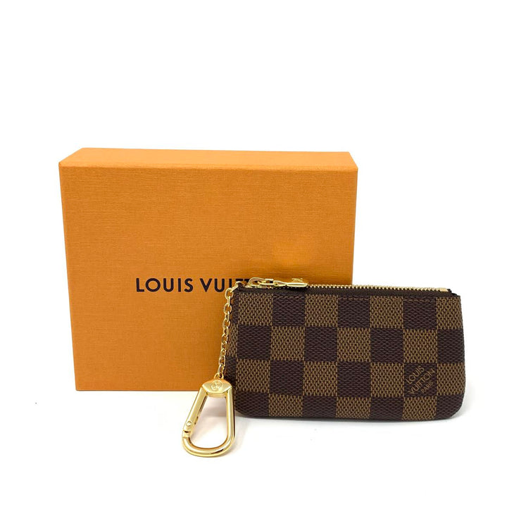 Louis Vuitton Key Coin Pouch Damier Ebene Brown