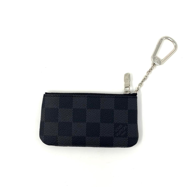 Louis Vuitton White Checkered Key Pouch