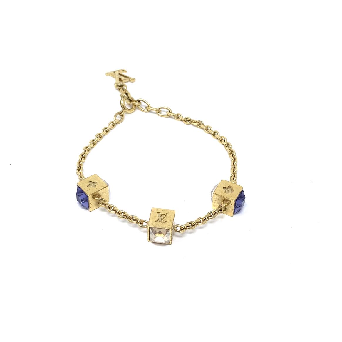 Louis Vuitton Silver Tone Gamble Crystal Bracelet Louis Vuitton | The  Luxury Closet