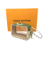 Louis Vuitton Giant Monogram Beach Pouch in Khaki Green Designer Consignment From Runway With Love