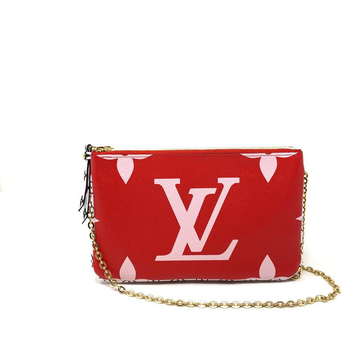 Louis Vuitton Giant Monogram Double Zip Pochette Designer Consignment From Runway With Love