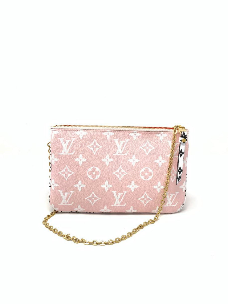 Louis Vuitton Giant Monogram Double Zip Pochette Designer Consignment From Runway With Love
