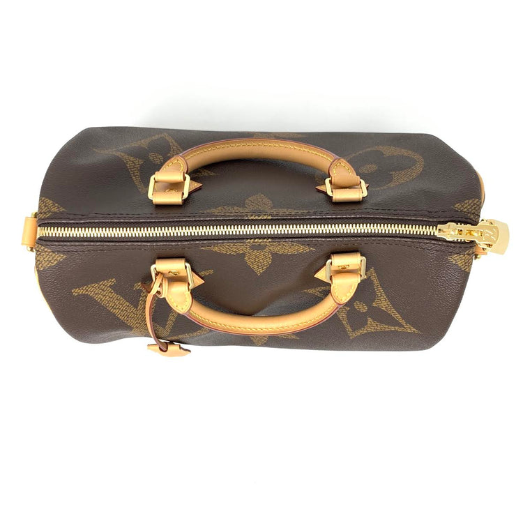 Louis Vuitton Giant Reverse Monogram Speedy 30 Bandouliere Designer Consignment From Runway With Love