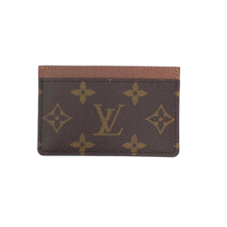 lv card holder brown