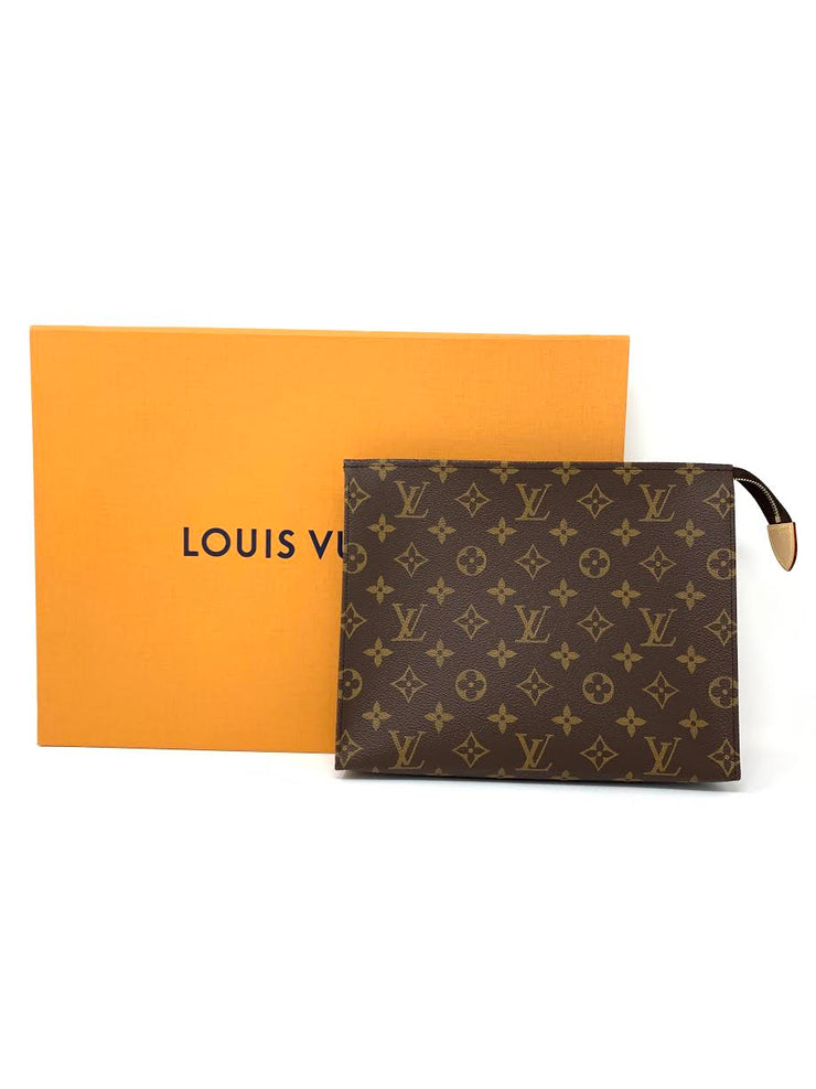 Louis Vuitton Brown Monogram Coated Canvas Toiletry Pouch 26 Gold