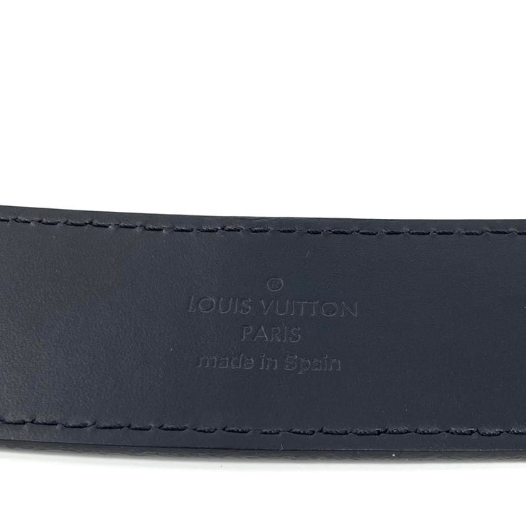 Louis Vuitton Black Taiga Leather LV Initiales Belt 95CM Louis