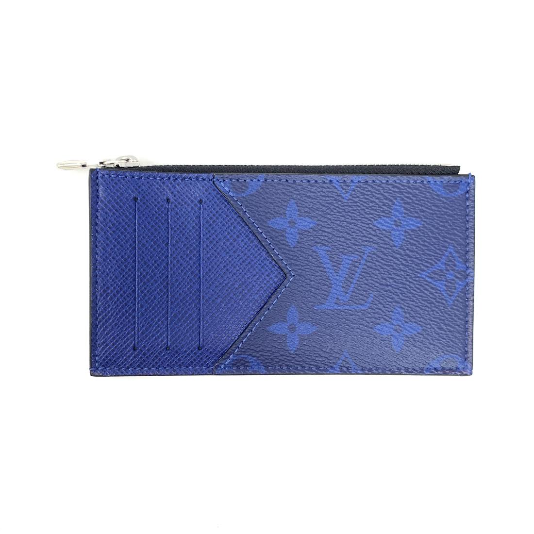 Louis Vuitton, Accessories, Louis Vuitton Blue Taigarama Coin Card Holder