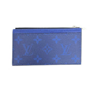 Louis Vuitton Taigarama Coin Holder Blue Virgil Abloh Designer Consignment From Runway With Love
