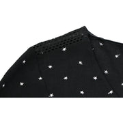Maje Black Long Sleeve Top white stars