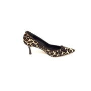 Manolo Blahnik leopard print heels pony hair designer consignment From Runway With Love Cancer research Charity donation