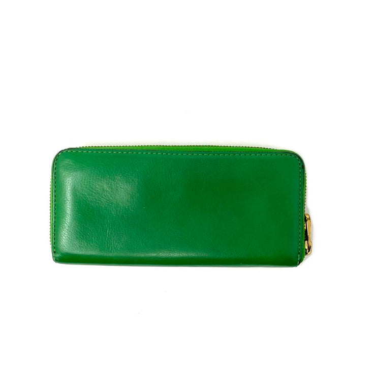 Marc by Marc Jacobs Leather Continental Wallet Green Consignment Shop From Runway With Love