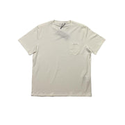 men's white Prada T-Shirt logo pocket consignment shop from runway with love