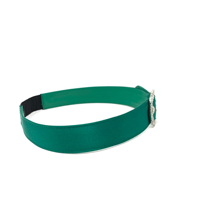 Miu Miu Crystal Buckle Headband Emerald Green Prada Gucci Hairband From Runway With Love