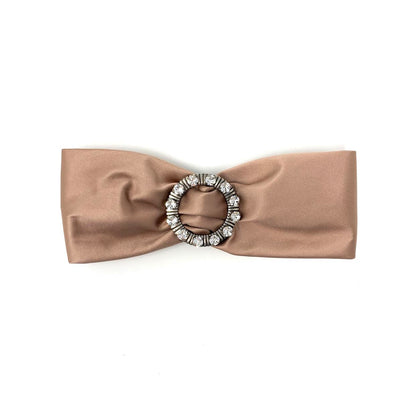 Miu Miu Crystal Embellished Headband Silk Nude Prada Headband Gucci From Runway With Love