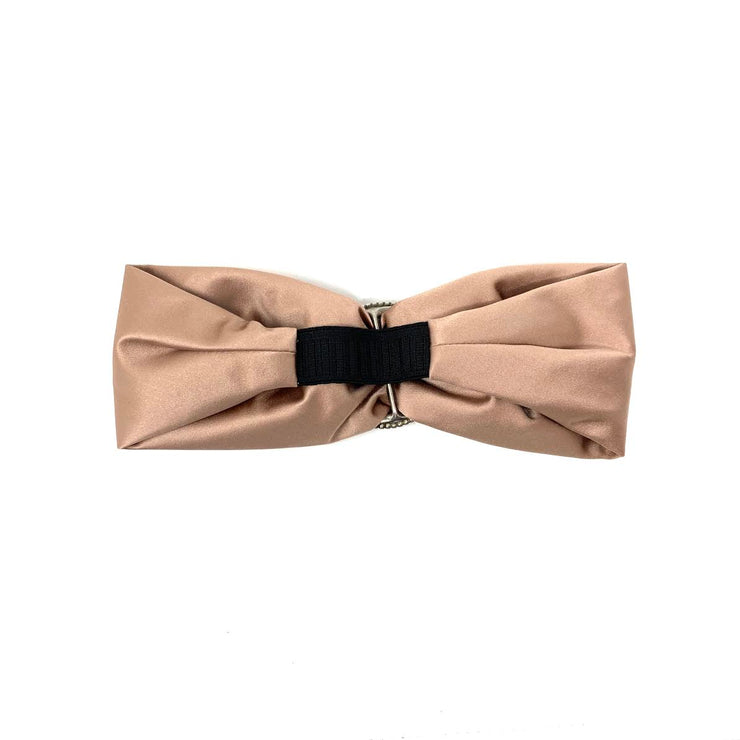 Miu Miu Crystal Embellished Headband Silk Nude Prada Headband Gucci From Runway With Love