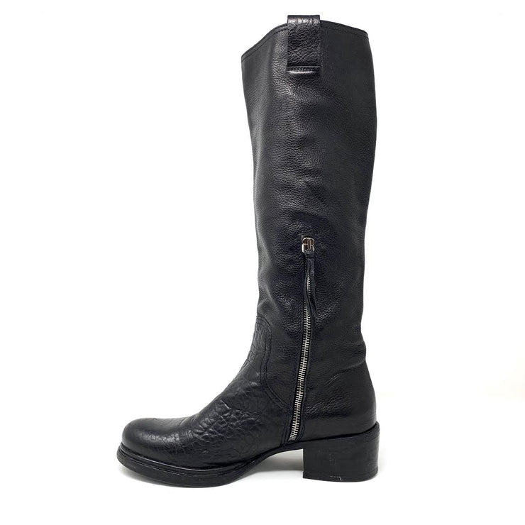 Miu Miu Leather Knee-High Boots - Size 36.5