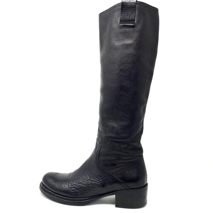 Miu Miu Leather Knee-High Boots - Size 36.5