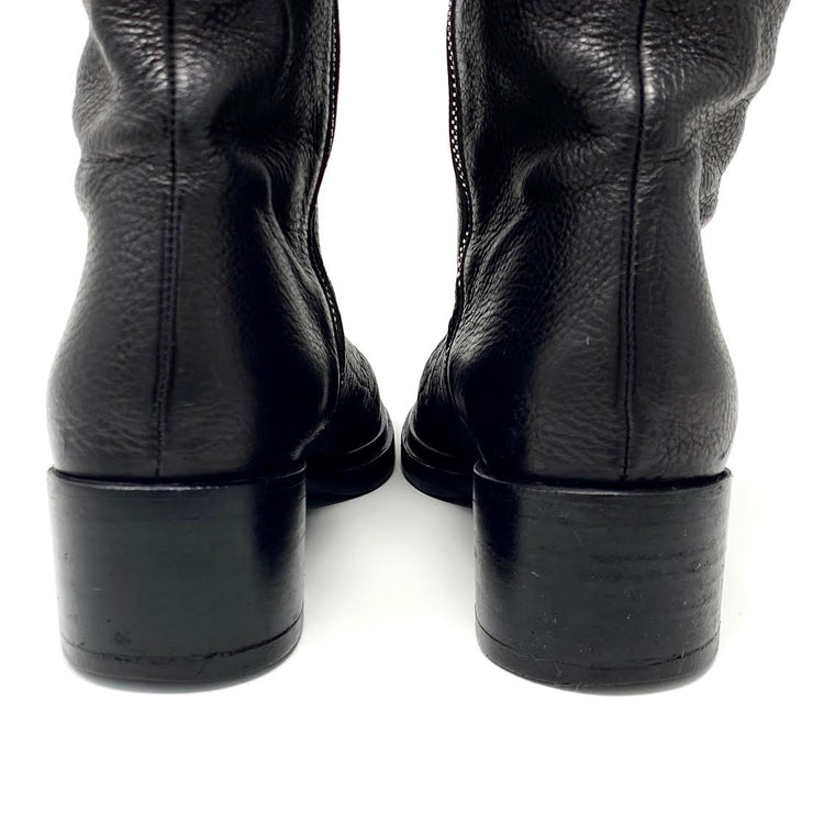 Miu Miu Leather Knee-High Boots - Size 36.5