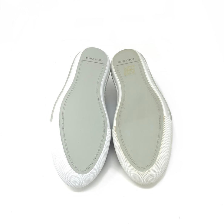 Miu Miu Black Suede Low-Top Sneakers Designer Consignment From Runway With Love