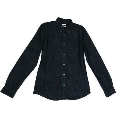 Paul Smith dark blue denim button down shirt mens