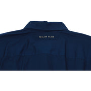 Philipp Plein skull button down blue