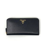 Prada Continental Wallet Vitello Move Red Black Consignment Shop From Runway With Love
