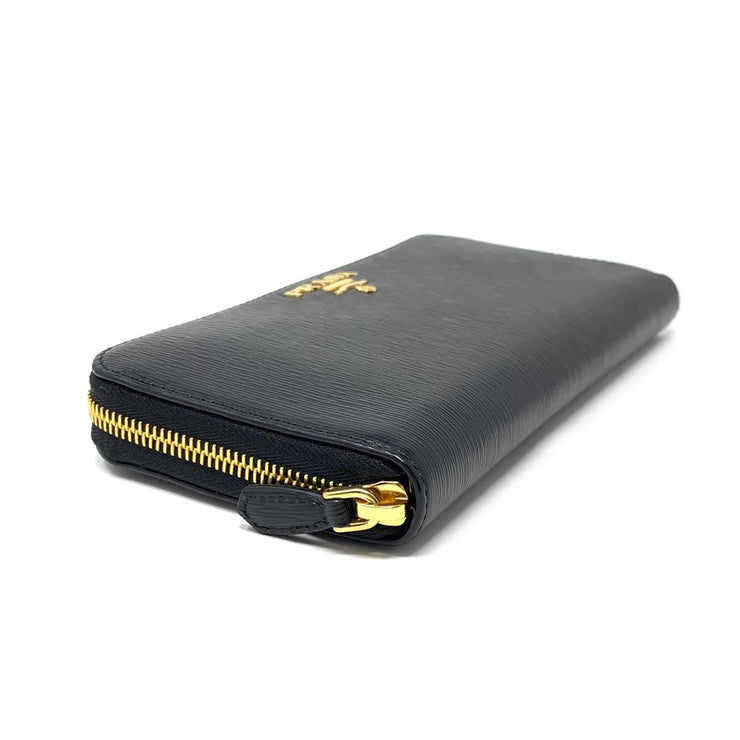 Prada Continental Wallet Vitello Move Red Black Consignment Shop From Runway With Love