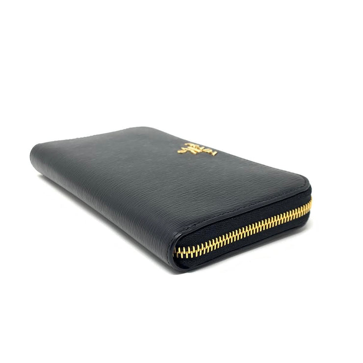 Prada Continental Wallet Vitello Move Red Black Consignment Shop From Runway With Love