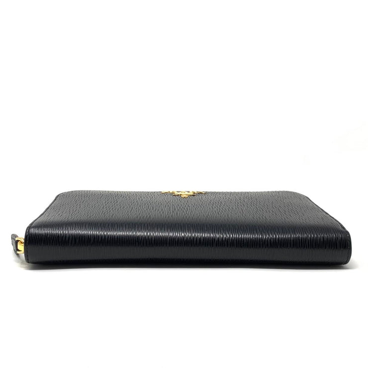 Prada Continental Wallet Vitello Move Red Black Consignment Shop From Runway With Love