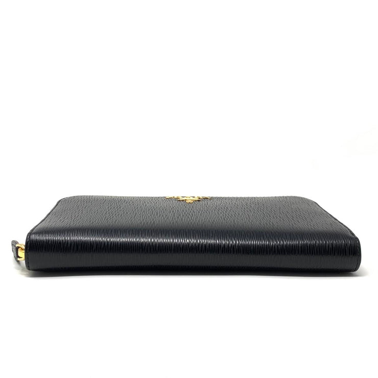 Prada Continental Wallet Vitello Move Red Black Consignment Shop From Runway With Love